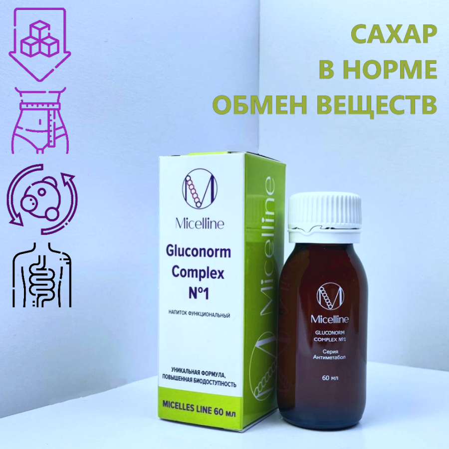 М-19 Gluconorm Complex 60 ml ООО "Мицеллайн"