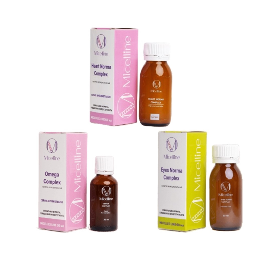 Н-16 Omega Complex 30 ml+Heart Norma Complex 60 ml+Eyes Norma Complex 60 ml ООО "Мицеллайн"